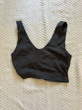 Aerie Black Scoop Neck Brami Crop Tank Top Size M